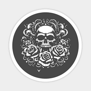 kraken skull design Magnet